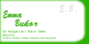 emma bukor business card